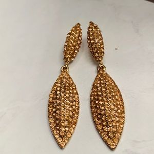 ✨Rose gold teardrop statement earrings